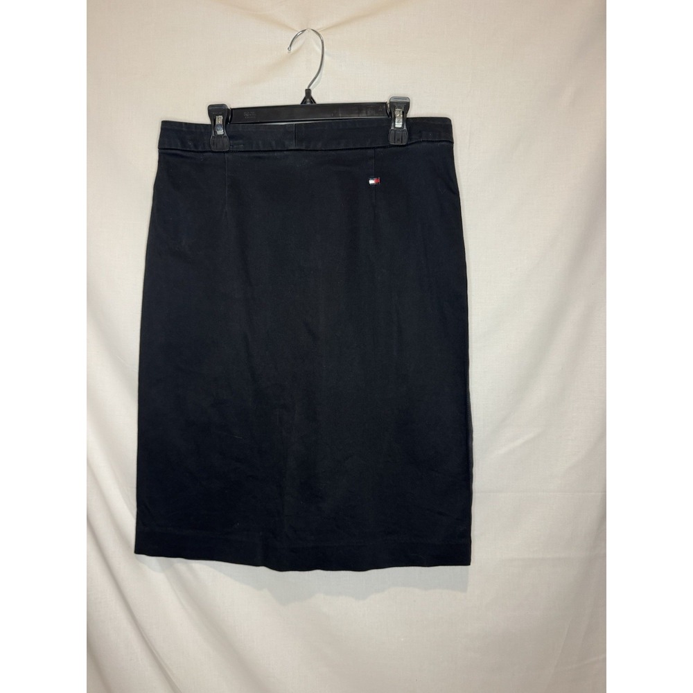 Tommy Hilfiger Women's Size 6 Black Pencil Skirt Stretch Cotton Career Preppy